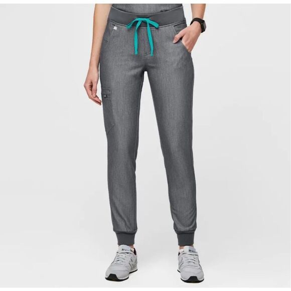 Figs Zamora Jogger Scrub Pants Graphite Gray Teal Women’s XS 29” Regular Inseam - Picture 1 of 11